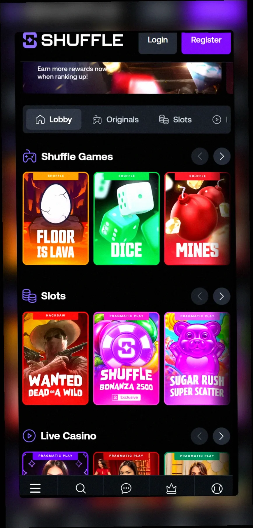 Shuffle Casino mobile India